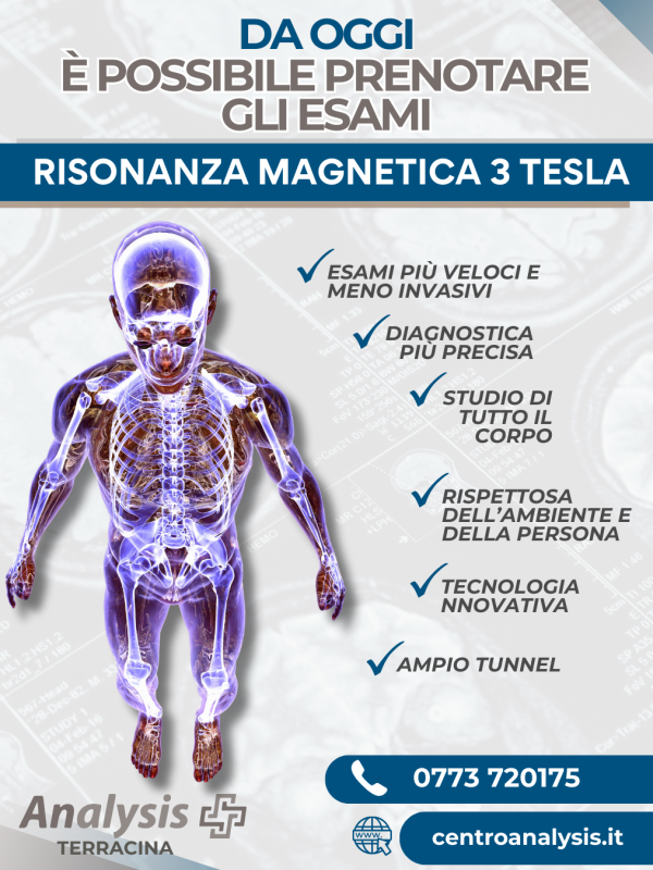 Risonanza magnetica 3 tesla centro analysis
